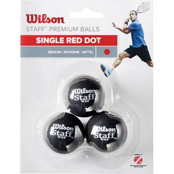 Wilson squashbal rode stip (3X)