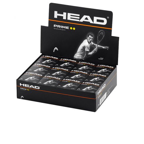 Head squashbal Prime dubbel geel 12x